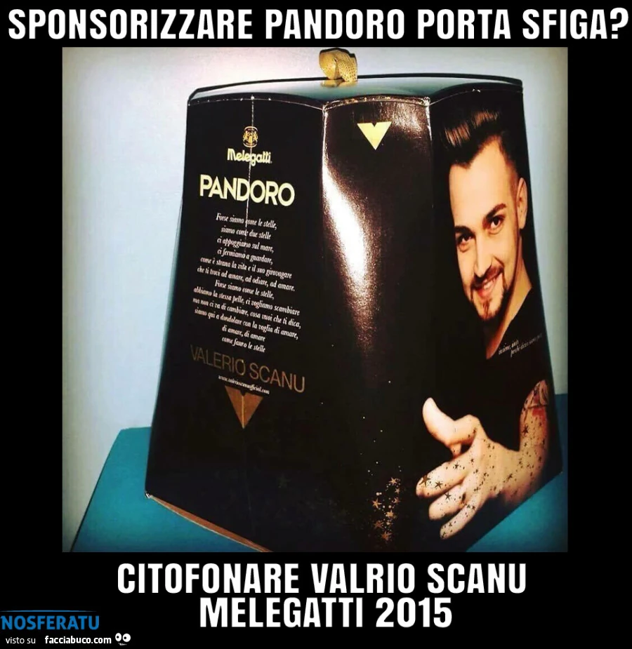 Sponsorizzare pandoro porta sfiga?