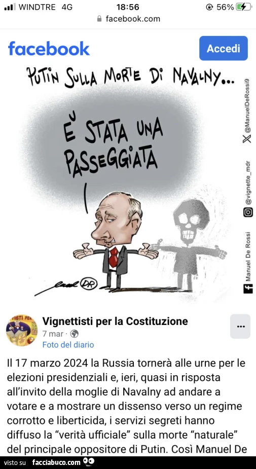Putin sulla morte di Navalny