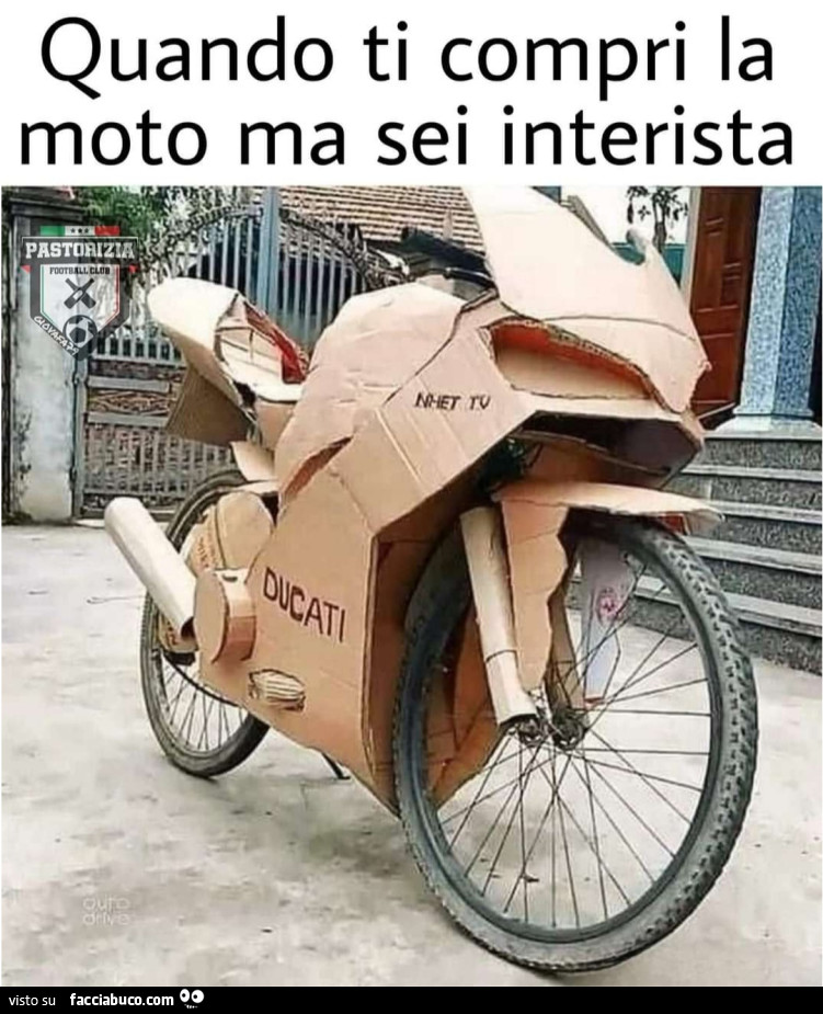 Moto Inter cartone ducati