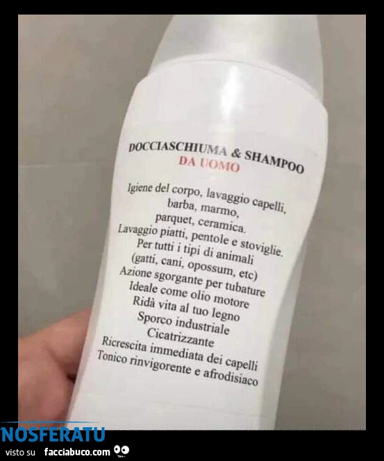 Docciaschiuma & Shampoo da uomo