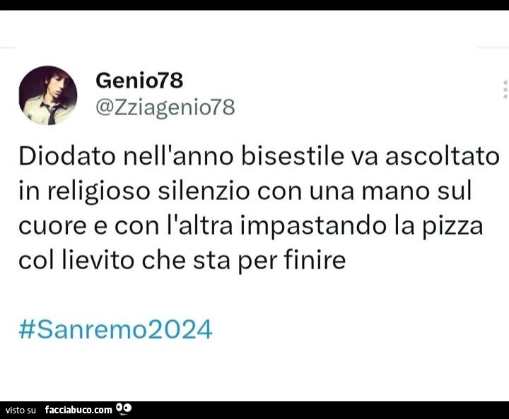 Diodato nell'anno bisestile va ascoltato in religioso silenzio con una mano sul cuore e con l'altra impastando la pizza col lievito che sta per finire