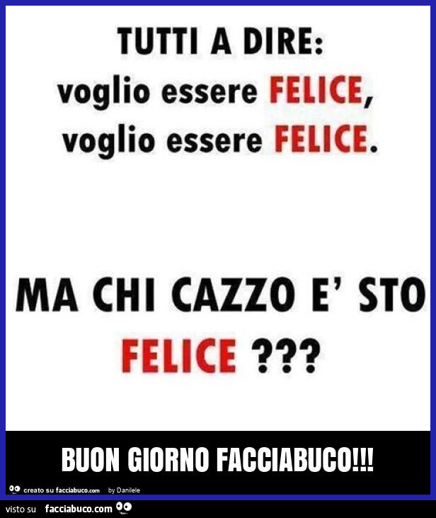 Buon giorno facciabuco
