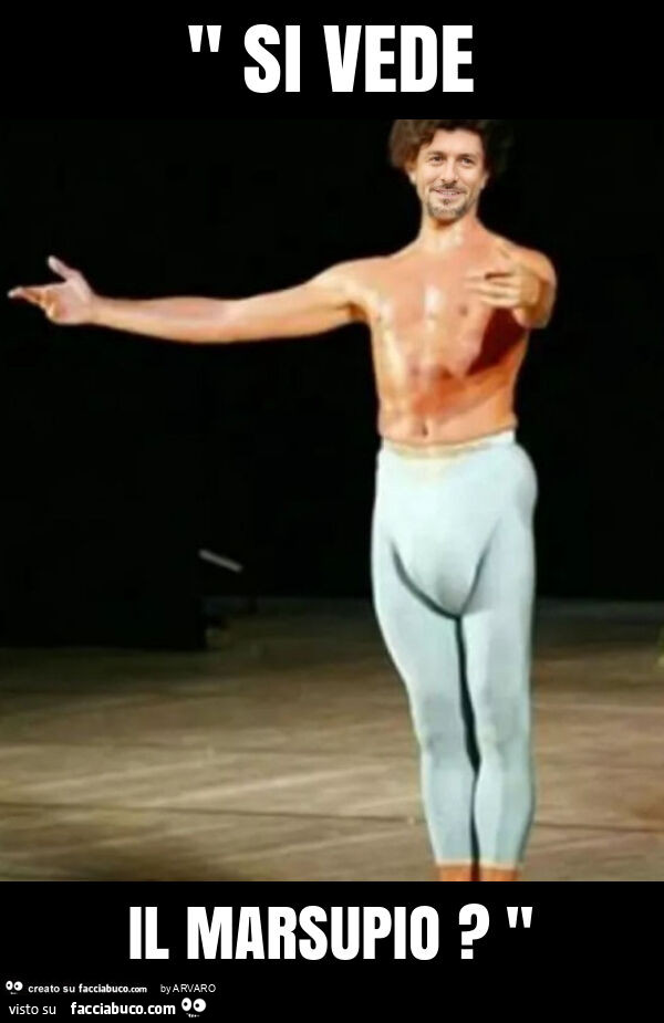 " si vede il marsupio? "