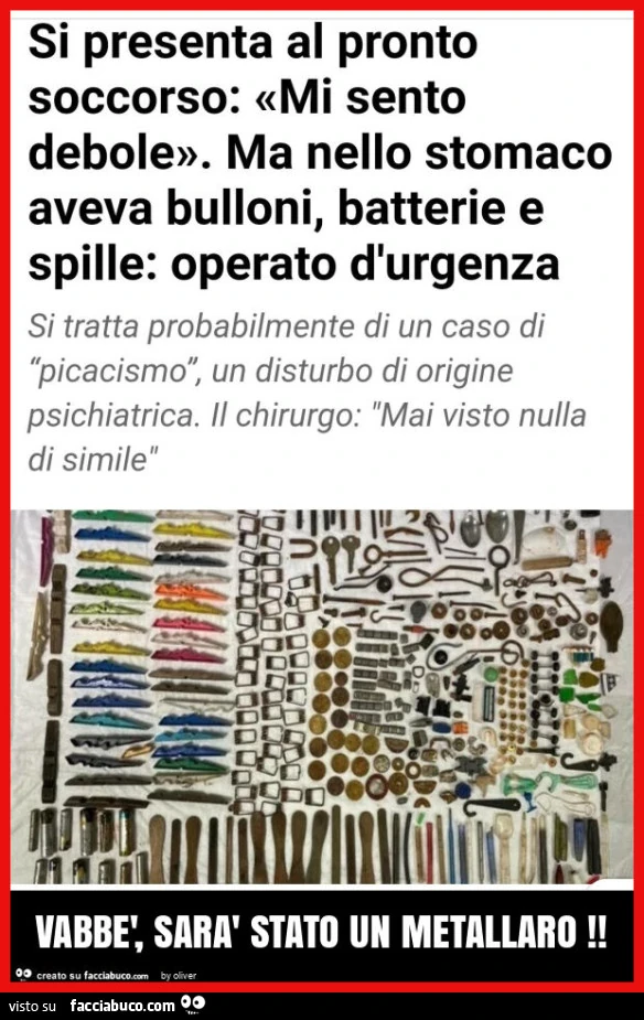 Vabbè, sarà stato un metallaro