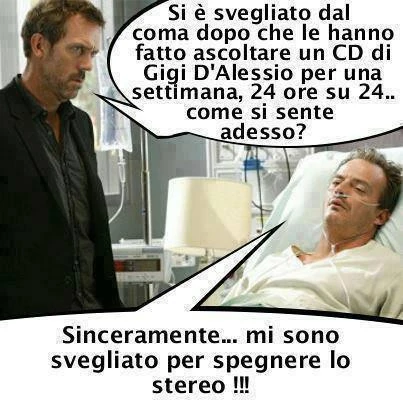 Gigi D'Alessio fa svegliare dal coma