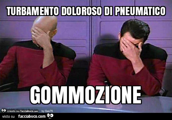 Turbamento doloroso di pneumatico gommozione