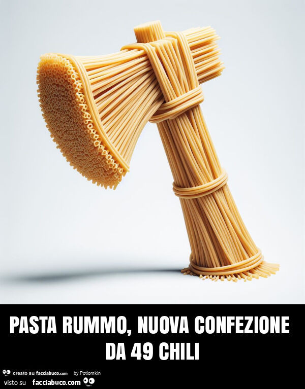 Pasta rummo, nuova confezione da 49 chili