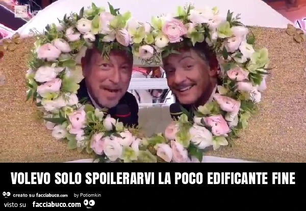 Volevo solo spoilerarvi la poco edificante fine