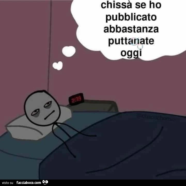 Chissà se ho pubblicato abbastanza puttanate oggi