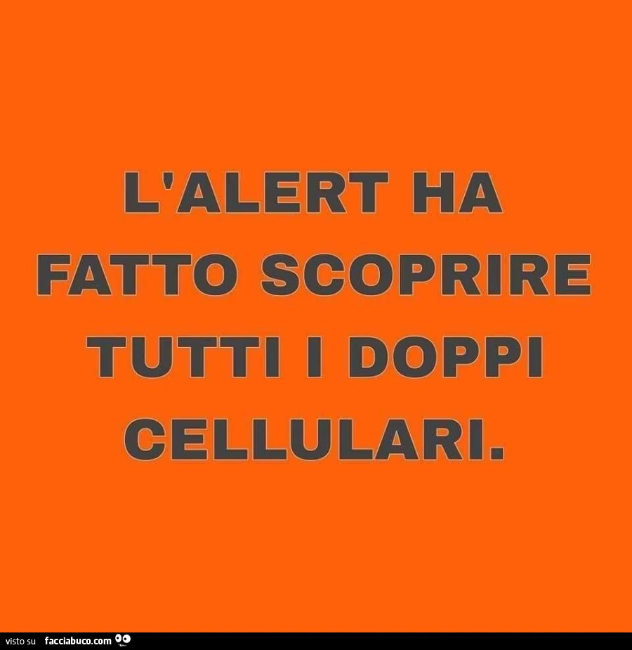 L'alert ha fatto scoprire tutti i doppi cellulari
