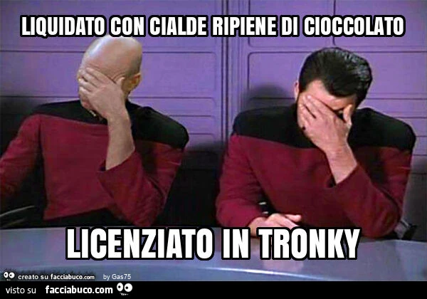 Liquidato con cialde ripiene di cioccolato licenziato in tronky