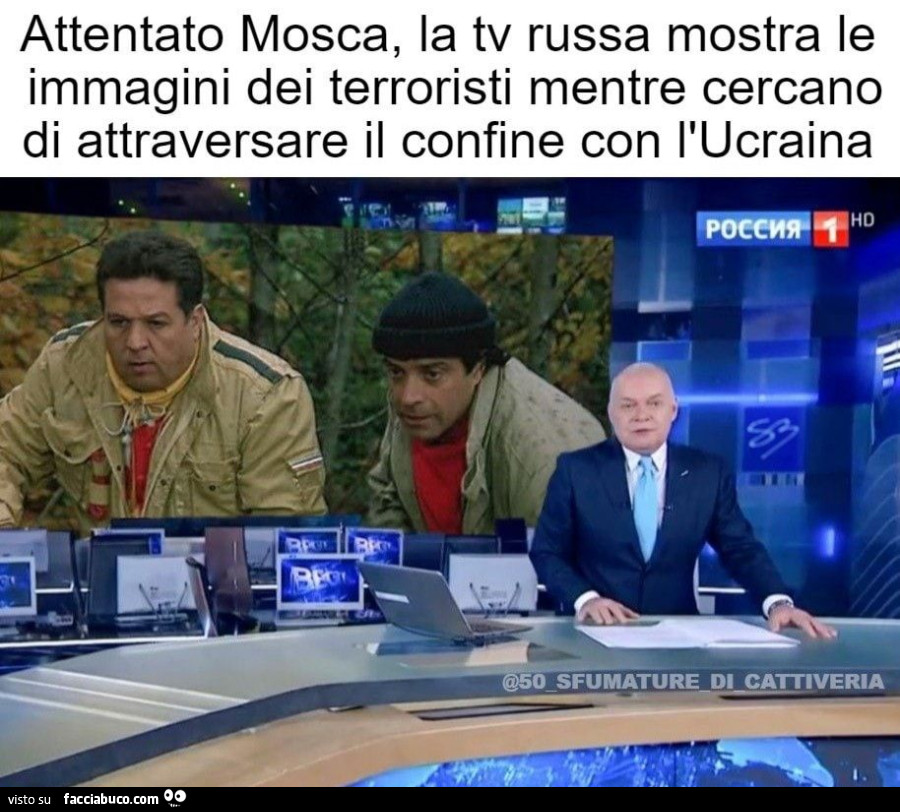 ATTENTATO MOSCA TV RUSSA TERRORISTI UCRAINA