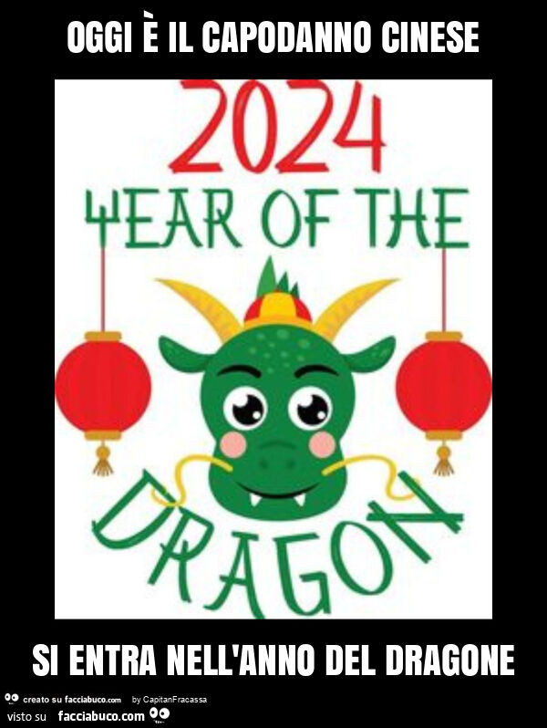 Oggi è il capodanno cinese si entra nell'anno del dragone
