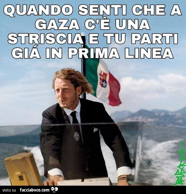 Lapo Elkann striscia di Gaza