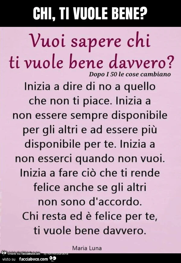 Chi, ti vuole bene?