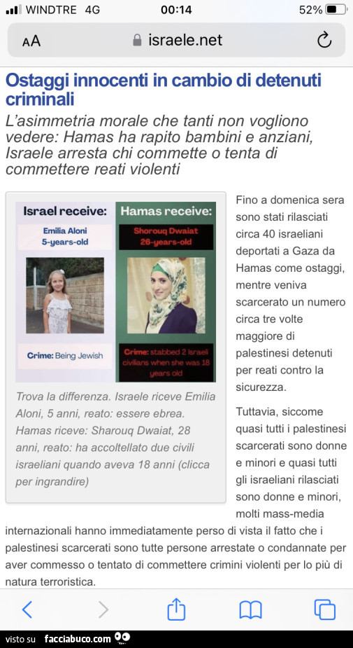 Ostaggi innocenti in cambio di detenuti criminali