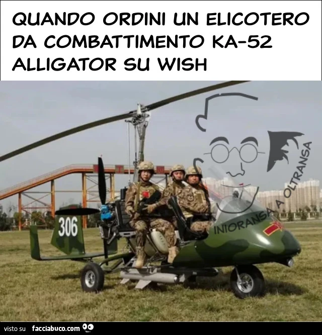 Quando ordini un elicottero