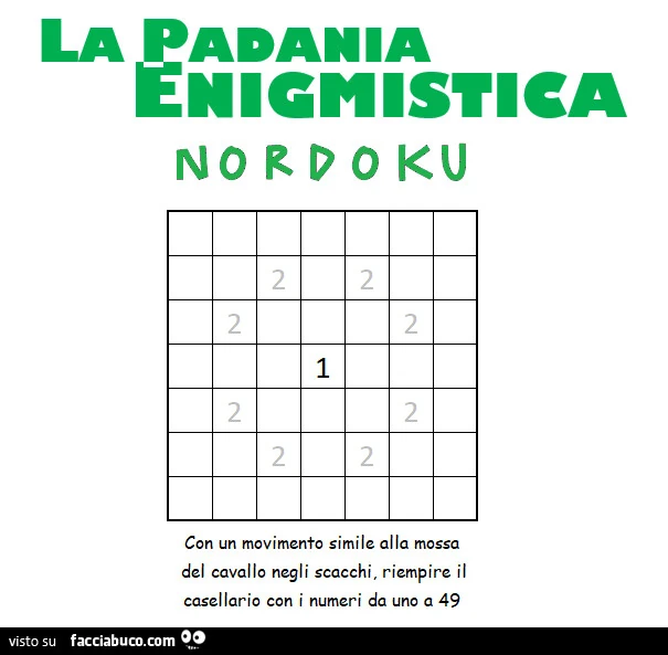 La Padania Enigmistica nordoku
