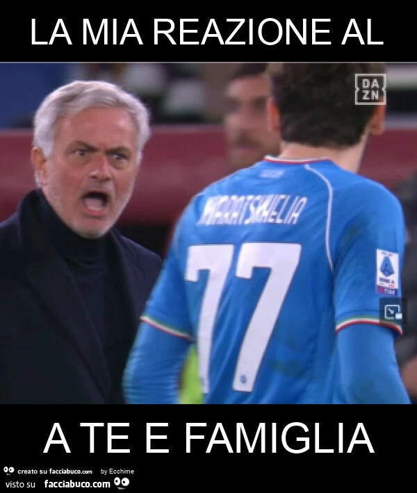 La mia reazione al a te e famiglia
