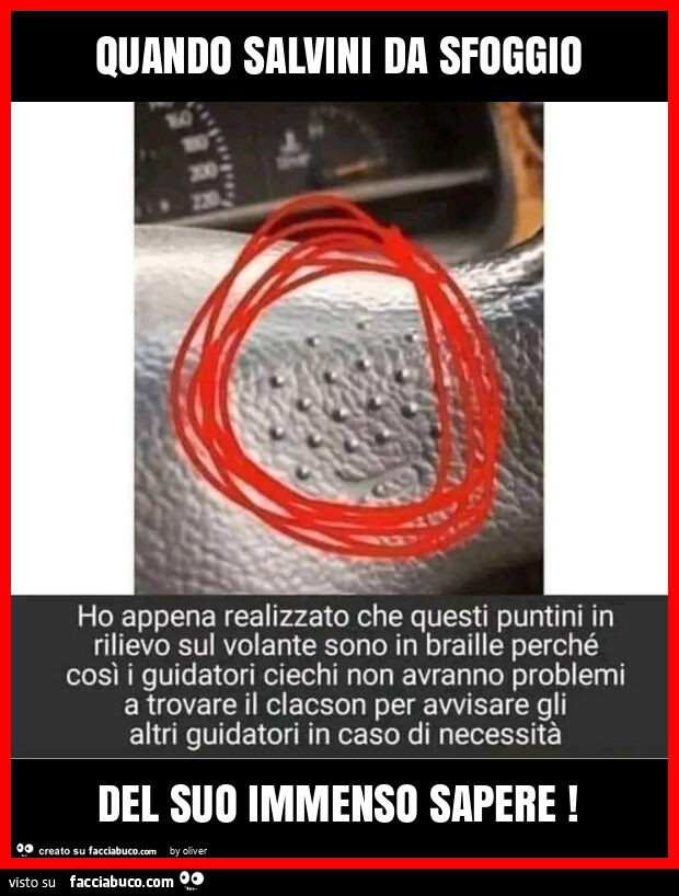 Quando salvini da sfoggio del suo immenso sapere