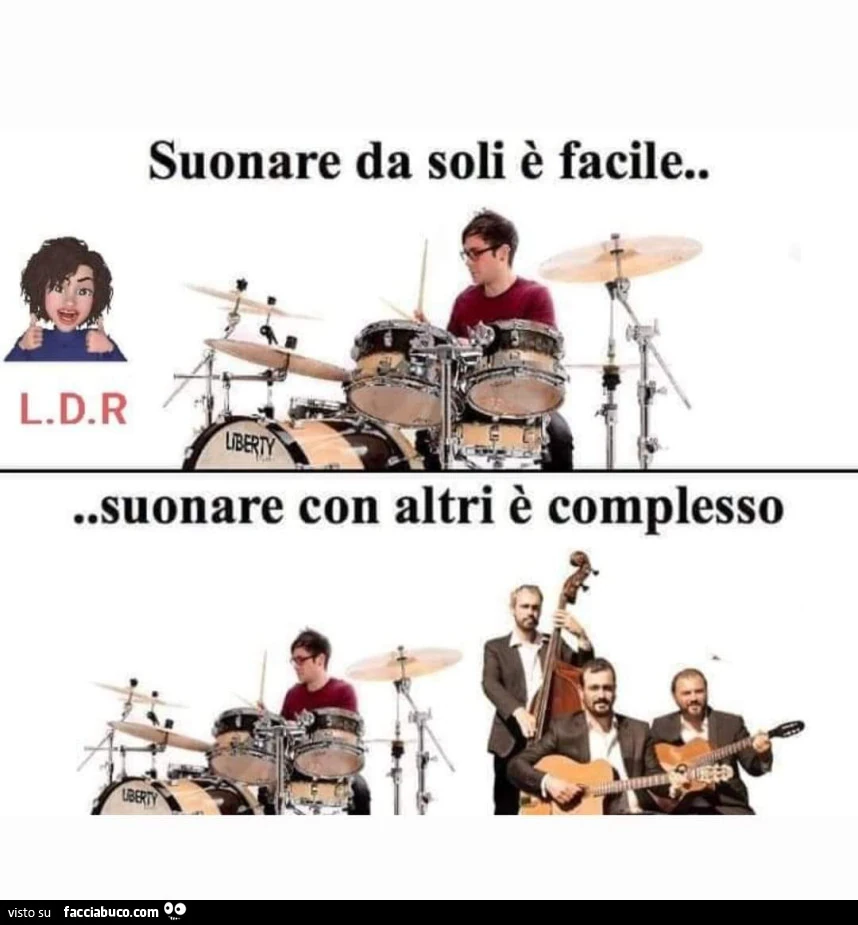 Suonare da soli è facile. Suonare con altri è complesso