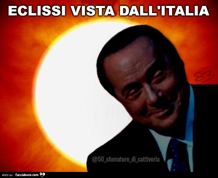 Eclissi vista dall'italia