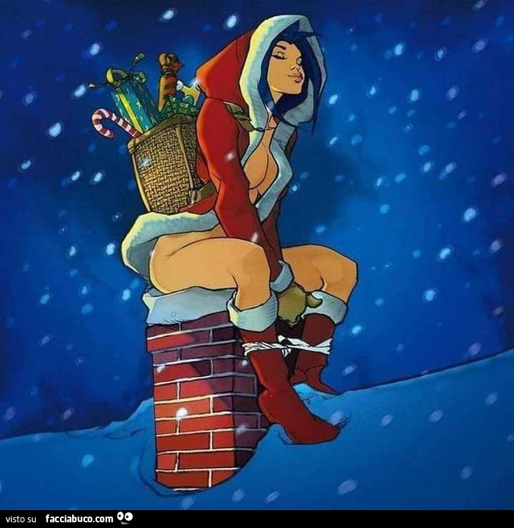 Ragazza fa la cacca dentro il camino