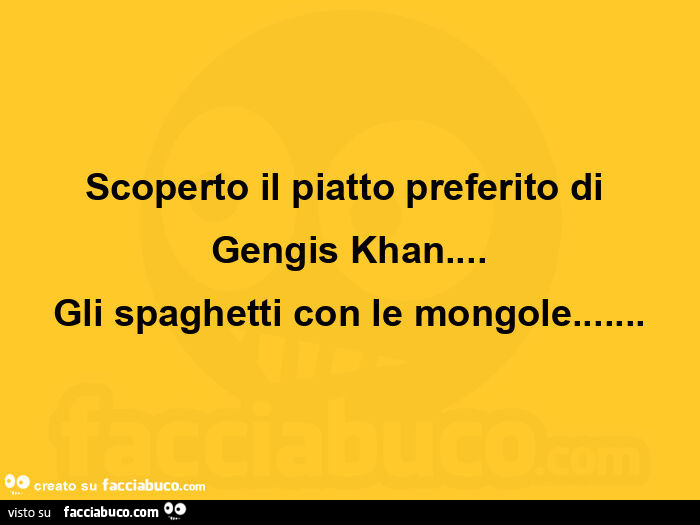 Scoperto il piatto preferito di gengis khan… gli spaghetti con le mongole
