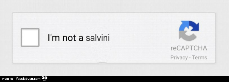 I am not a Salvini