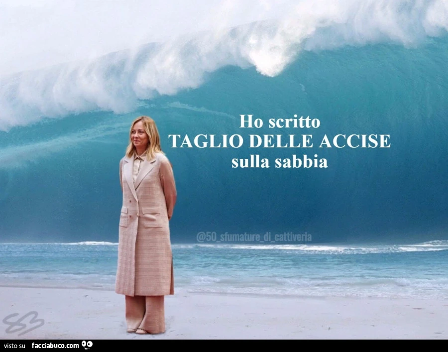 Ho scritto taglio delle accise sulla sabbia