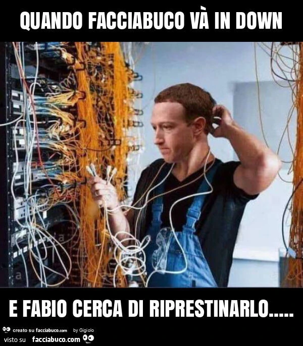 Quando facciabuco vร in down e fabio cerca di riprestinarlo