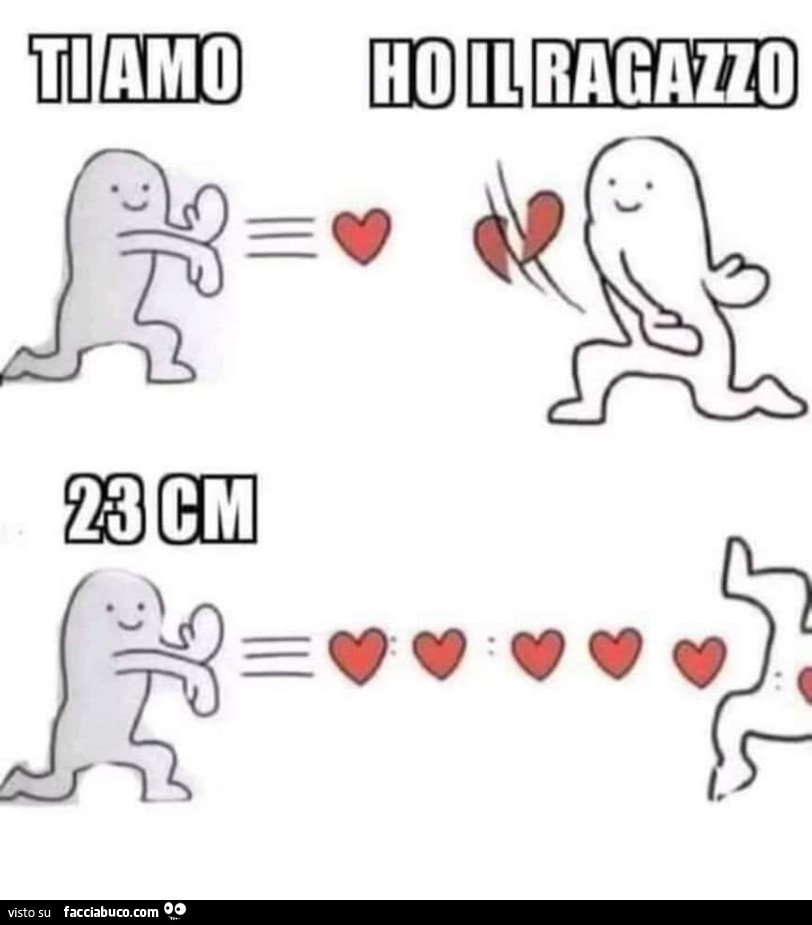 Ti amo. Ho il ragazzo. 23 cm