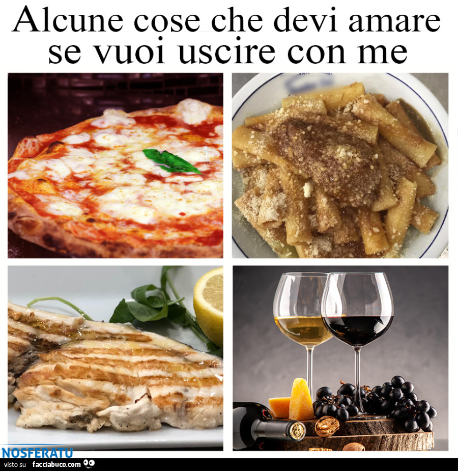 Alcune cose che devi amare se vuoi uscire con me
