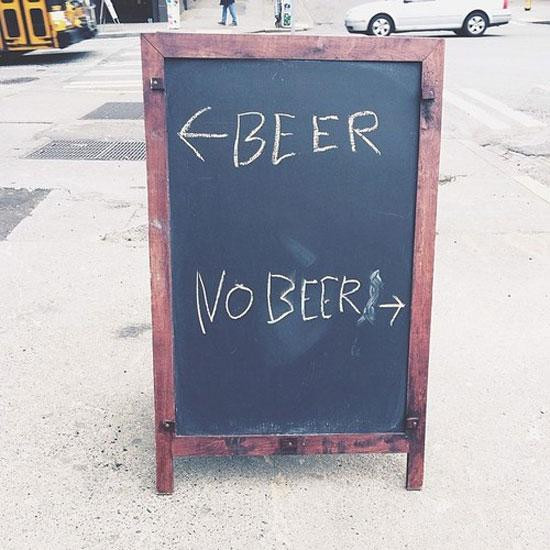 Insegna: birra - no birra