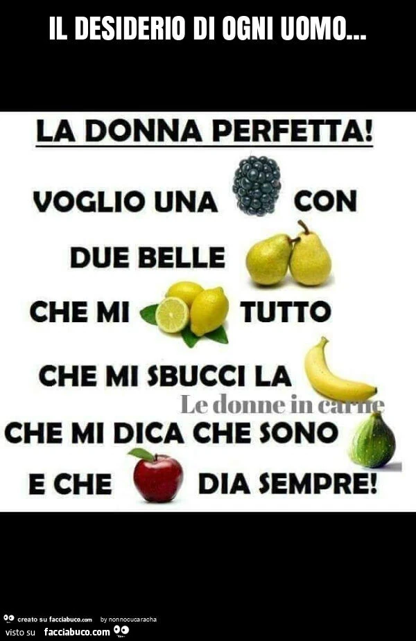 Il desiderio di ogni uomo