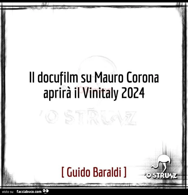 Il docufilm su mauro corona aprirà il vinitaly 2024