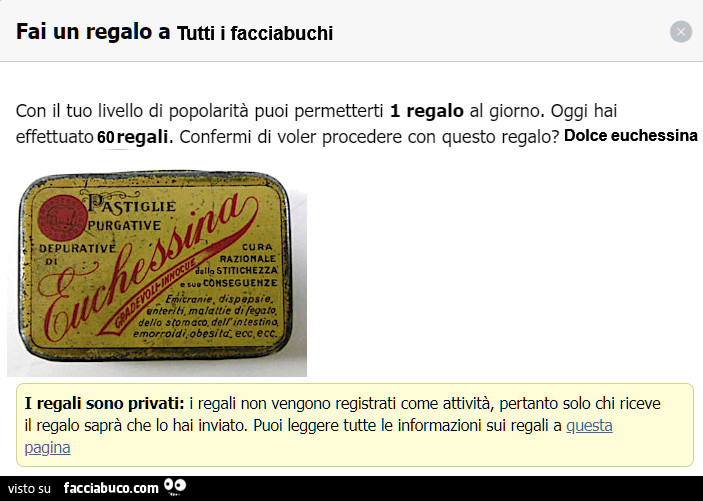 Fai un regalo a tutti i facciabuchi: Pastiglie purgative depurative