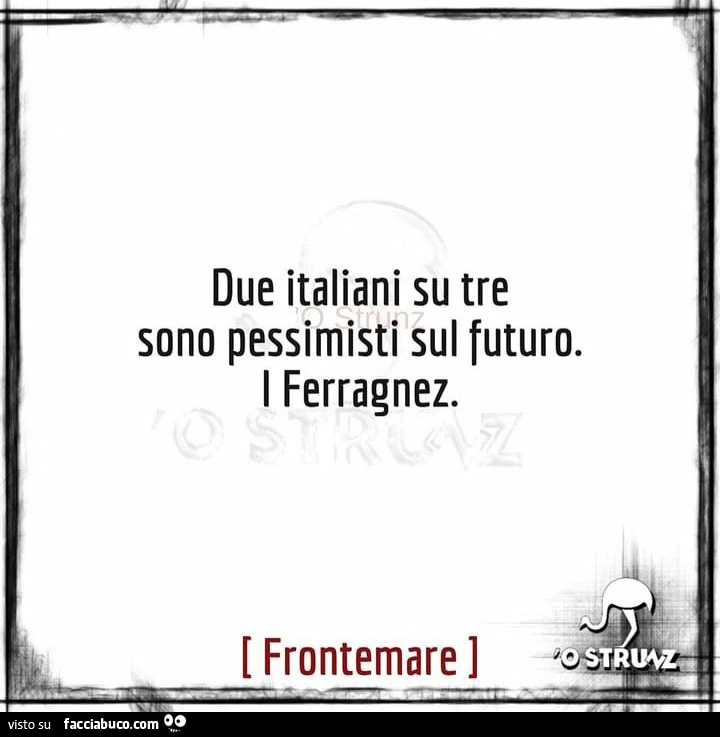 Due italiani su tre sono pessimisti sul futuro. I Ferragnez