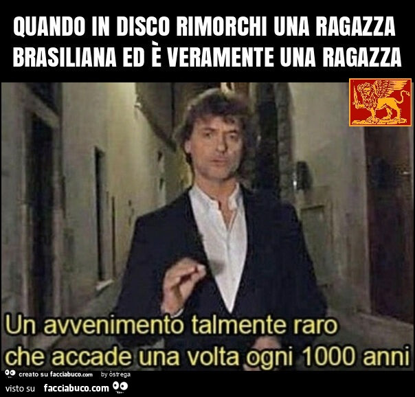 Quando in disco rimorchi una ragazza brasiliana ed รจ veramente una ragazza