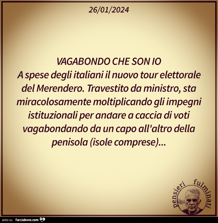 Basta che non si parli di lavorare...! ?… post satirico pubblicato da  Gatto1948 - Facciabuco.com