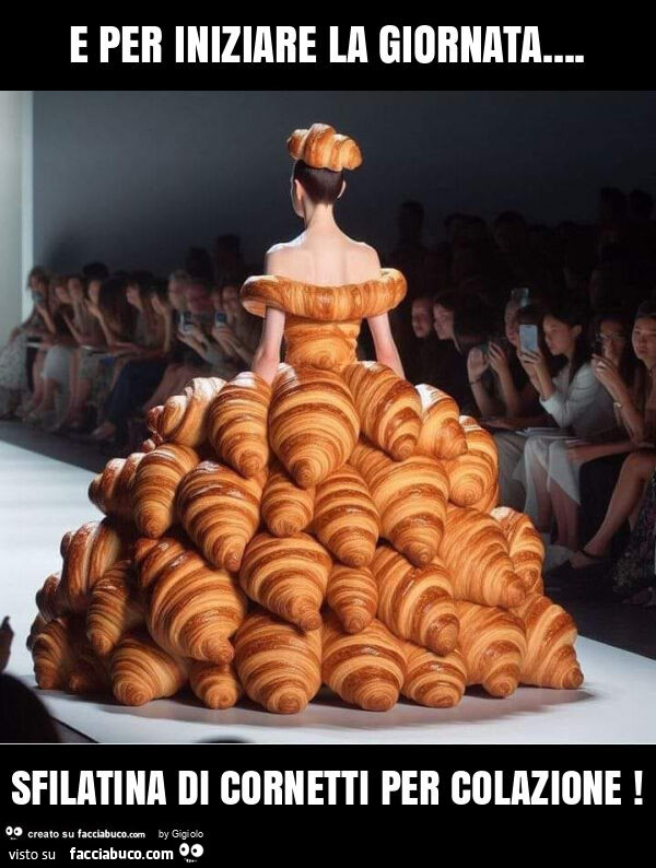 E per iniziare la giornata… sfilatina di cornetti per colazione