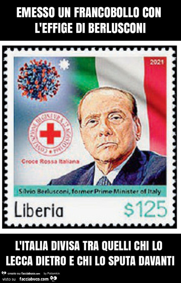 Emesso un francobollo con l'effige di berlusconi l'italia divisa tra quelli chi lo lecca dietro e chi lo sputa davanti