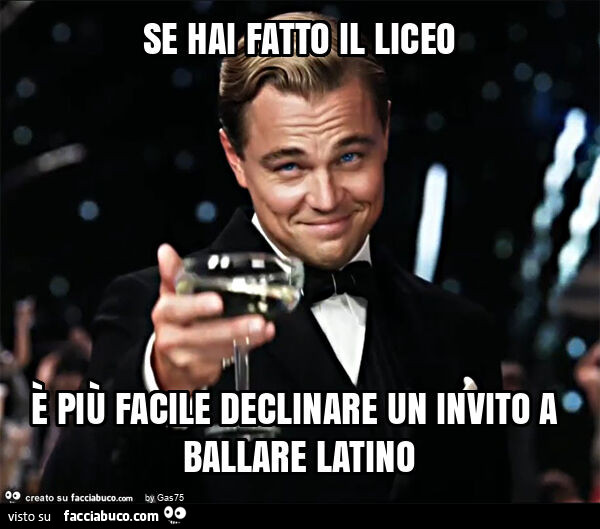 Se hai fatto il liceo è più facile declinare un invito a ballare latino