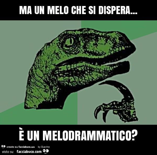 Ma un melo che si dispera… è un melodrammatico?