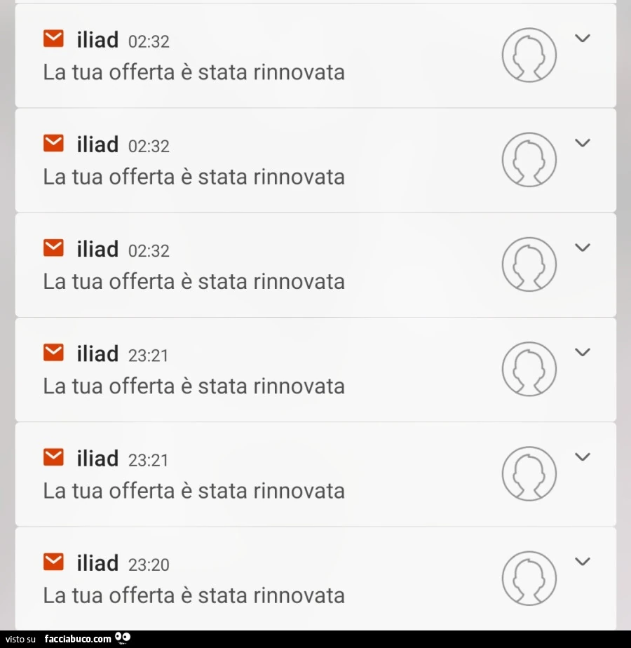 Iliad la tua offerta è stata rinnovata