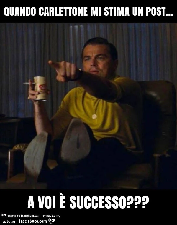 Quando carlettone mi stima un post&hellip; a voi è successo?