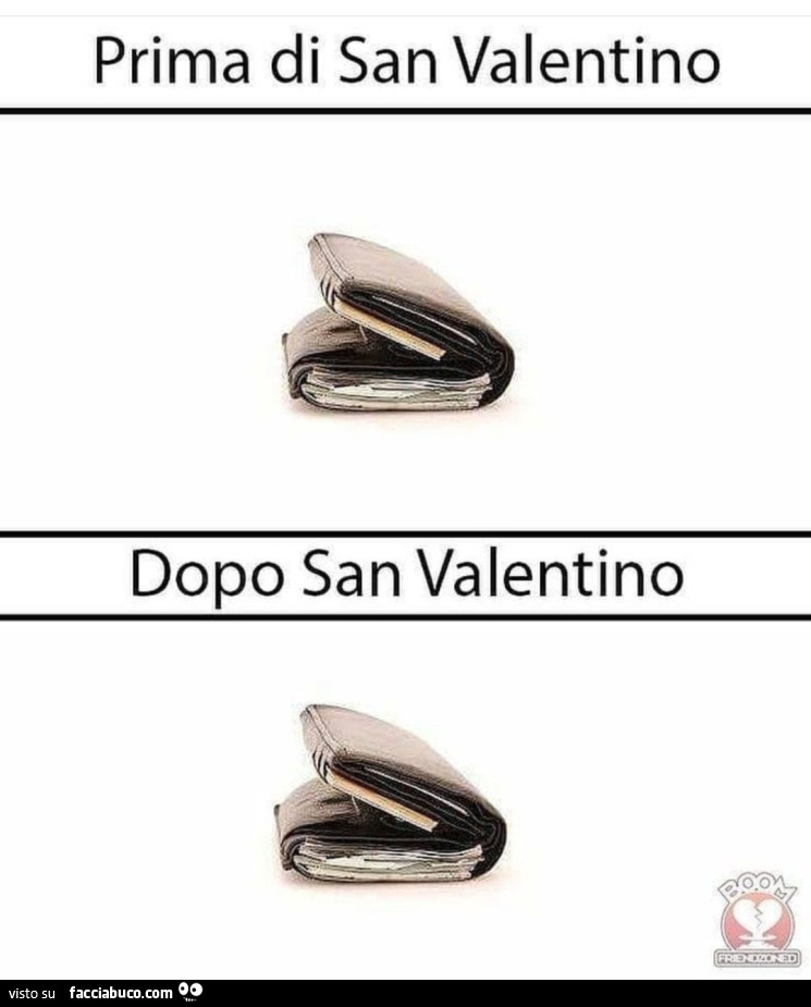 Portafogli prima di san valentino dopo san valentino