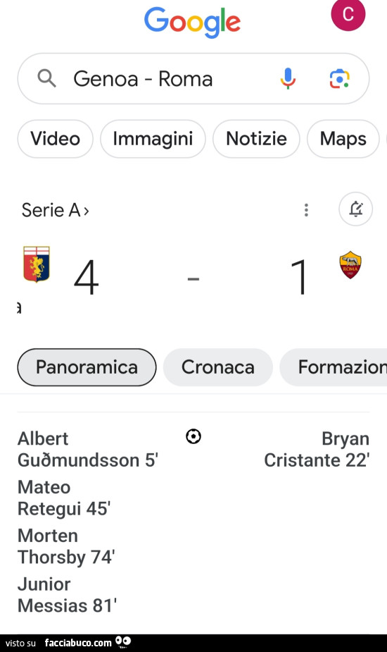 Genoa 4 Roma 1