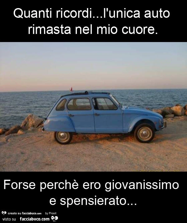 Quanti ricordi&hellip; l'unica auto rimasta nel mio cuore. Forse perchè ero giovanissimo e spensierato