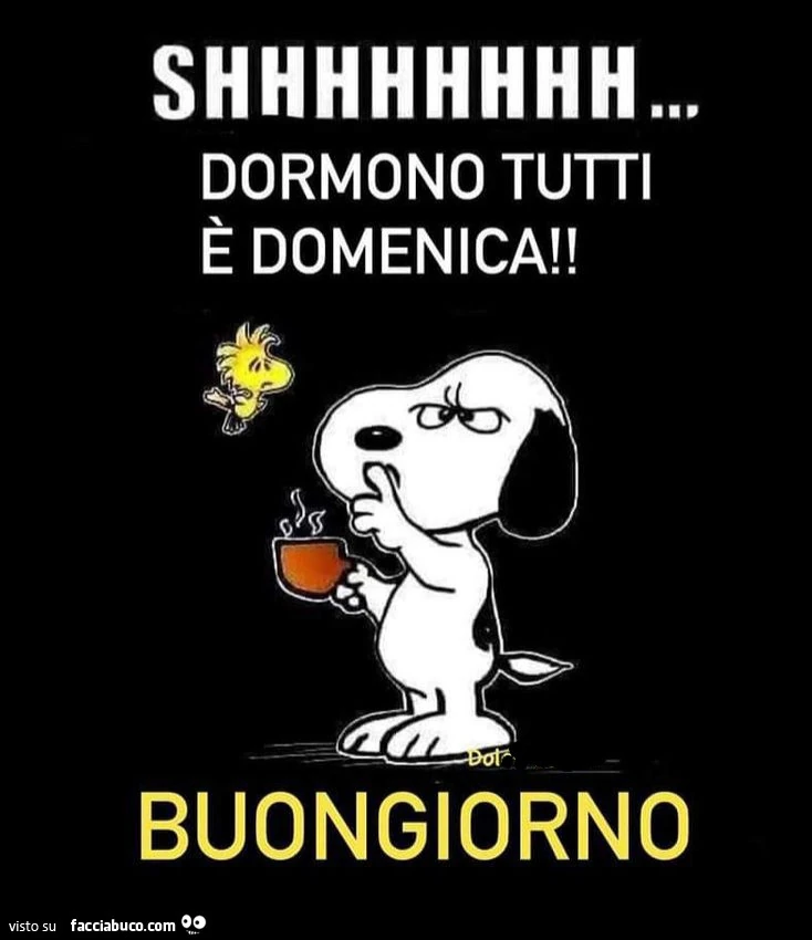 Shhhhhhhh. Dormono tutti è domenica! Buongiorno